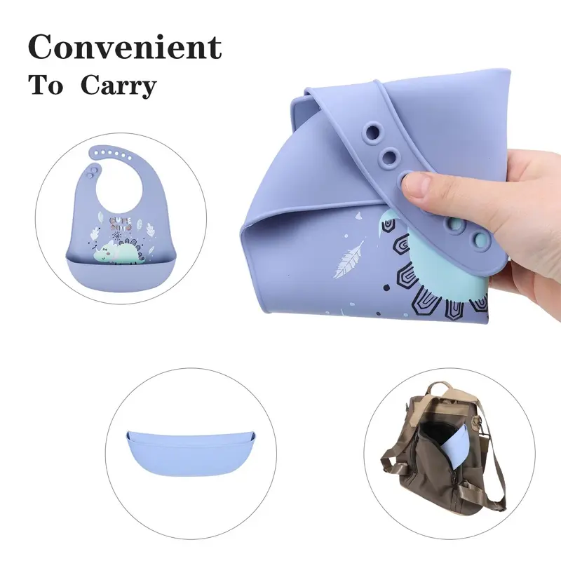 Picture of Silicone Baby Bibs with Food Catcher -Multicolor