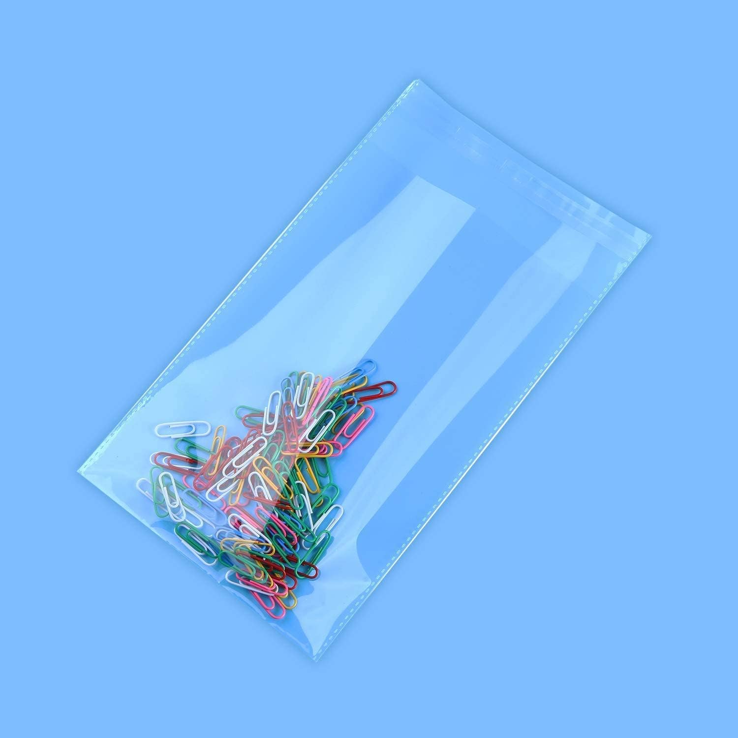 Picture of 5" x 7" Adhesive Clear Resealable Cellophane Self Adhesive Seal Bags for Packaging Bakery Cookie Cards Gifts Cellophane Poly Bags