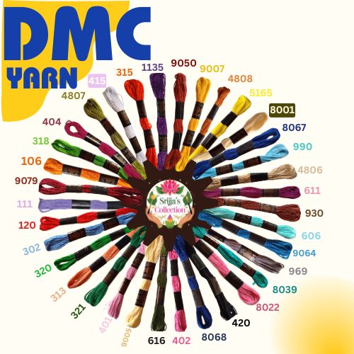 Picture of Sri DMC Embroidery Floss Embroidery Floss Cross Stitch Thread / DMC Thread For Embroidery 6 line thread Cotton Embroidery Thread