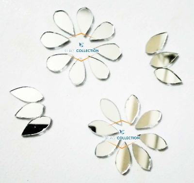 Picture of 6 mm Teardrop | Raindrop | Almond | Prodip shape small craft Mirror for Lippan Art & Craft | Mosaic Tiles used in embroidery or decoration