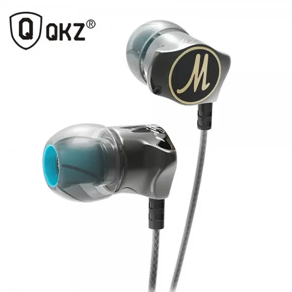 Picture of QKZ DM7 Zinc Alloy Hifi Super Bass In Ear Earphones - 3.5 mm Wired Earphones with Stereo Bass(Black)