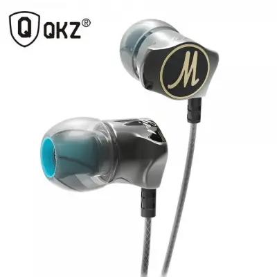 Picture of QKZ DM7 Zinc Alloy Hifi Super Bass In Ear Earphones - 3.5 mm Wired Earphones with Stereo Bass(Black)