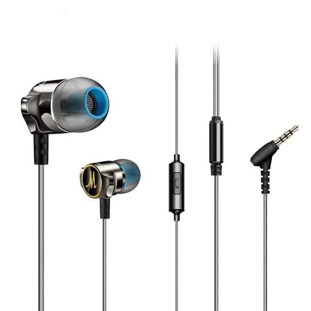 Picture of QKZ DM7 Zinc Alloy Hifi Super Bass In Ear Earphones - 3.5 mm Wired Earphones with Stereo Bass(Black)