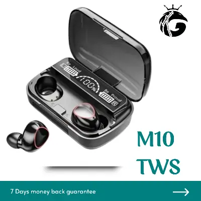 Picture of M10 TWS Wireless Earbuds With Type C Charging(Black)