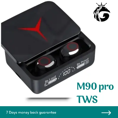 Picture of M90 Pro Earbuds TWS Earphone Touch Control Wireless Bluetooth 5.2 Headphone(Black)