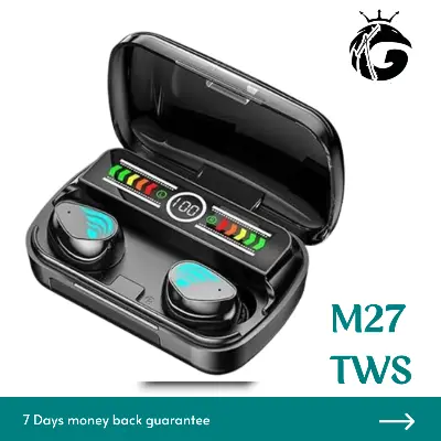 Picture of M27 TWS Wireless Bluetooth5.3 Stereo Sport Earbuds Headset Charging Box(Black)