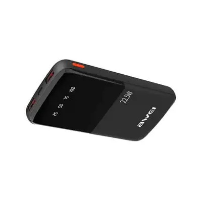 Picture of Awei P10K 10000mAh Fast Charing Power bank 22.5W Power Bank(Black)