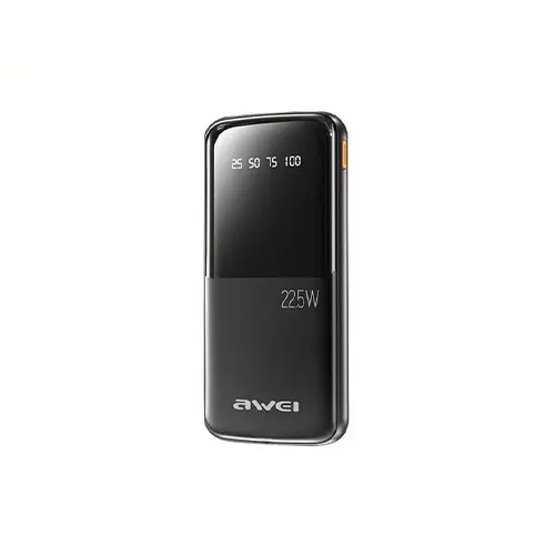 Picture of Awei P10K 10000mAh Fast Charing Power bank 22.5W Power Bank(Black)