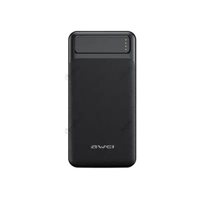 Picture of Awei P6K 20000mAh Fast Charging Dual USB Port Powerbank Micro USB and Type C Input Power Bank Black(Black)