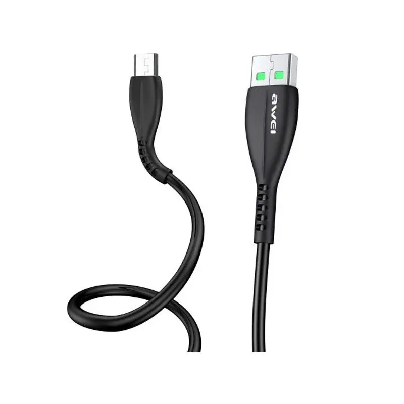 Picture of Awei CL-115M 1 Meter USB to Micro USB 2.4A Fast Charging Cable Type-B(Black)