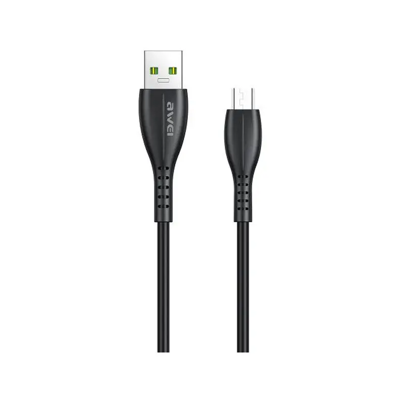 Picture of Awei CL-115M 1 Meter USB to Micro USB 2.4A Fast Charging Cable Type-B(Black)