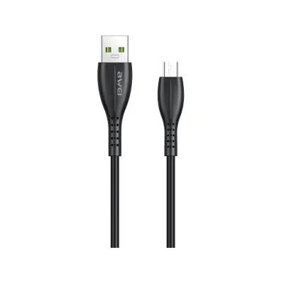 Picture of Awei CL-115M 1 Meter USB to Micro USB 2.4A Fast Charging Cable Type-B(Black)