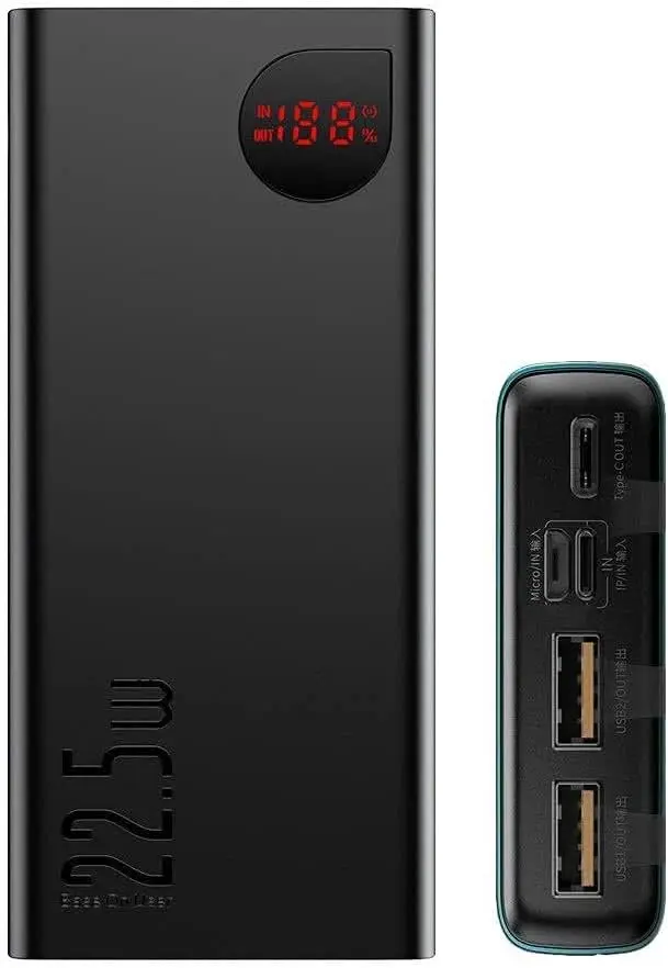 Picture of Baseus Adaman 22.5W 20000mAh Metal Digital Display Quick Charge Power Bank(Black)