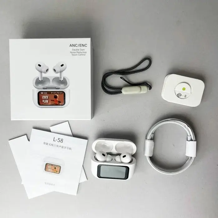 Picture of App Version A9 Pro Touch Screen Display Airpods with ANC ENC TWS Earbuds iOS and Android App Supported Airpods