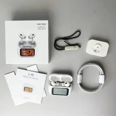 Picture of App Version A9 Pro Touch Screen Display Airpods with ANC ENC TWS Earbuds iOS and Android App Supported Airpods
