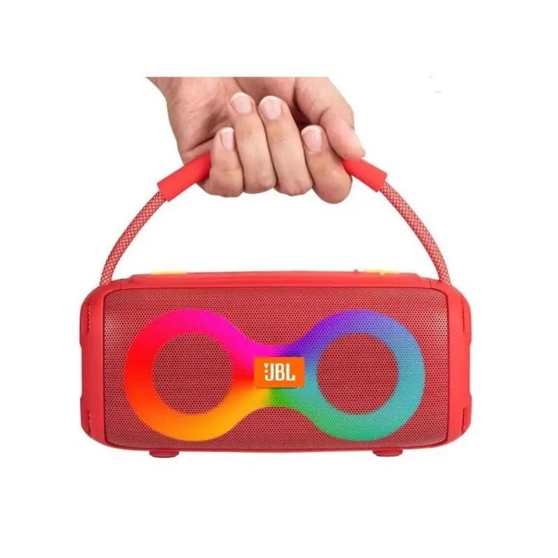 Picture of ET-312 Sub Bluetooth Speaker With rubber hand grip, AUX, USB, SD Card & FM Radio Supported Hi-Fi Sound Colorful RGB Lighting Party Bass Speaker