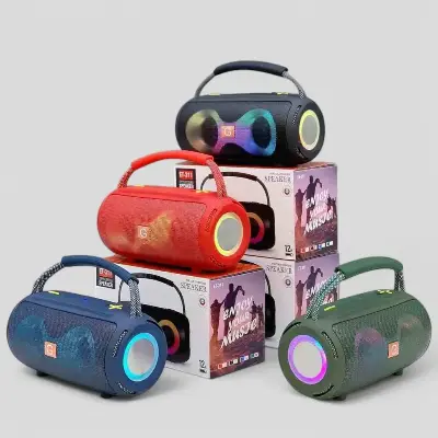 Picture of ET-312 Sub Bluetooth Speaker With rubber hand grip, AUX, USB, SD Card & FM Radio Supported Hi-Fi Sound Colorful RGB Lighting Party Bass Speaker