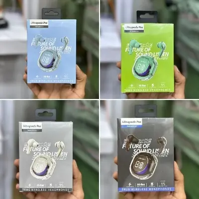 Picture of Ultrapods Pro True Wireless Earbuds with Display Transparent Design, Bluetooth 5.3