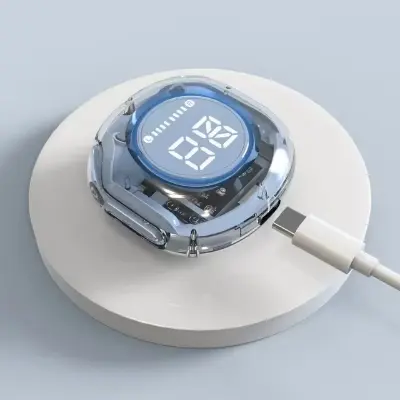 Picture of Ultrapods Pro True Wireless Earbuds with Display Transparent Design, Bluetooth 5.3