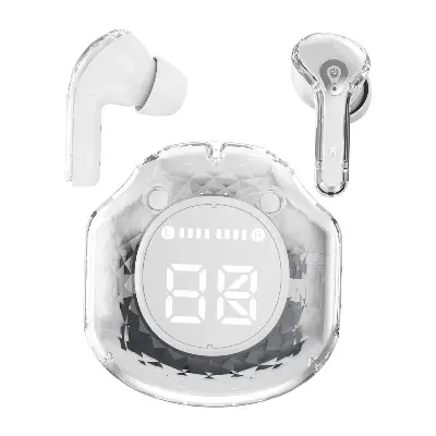 Picture of Ultrapods Pro True Wireless Earbuds with Display Transparent Design, Bluetooth 5.3