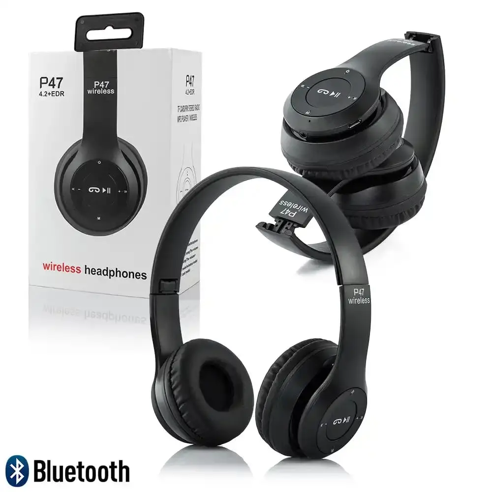 Picture of Exclusive P47 wireless bluetooth stereo headphones Foldable Premium Quality Headphones