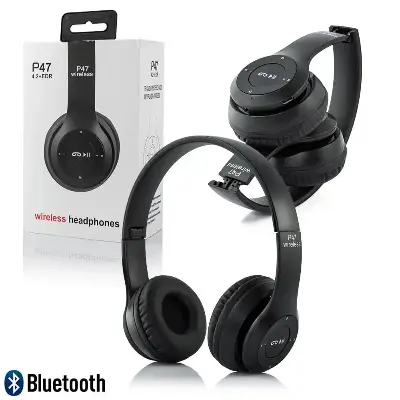 Picture of Exclusive P47 wireless bluetooth stereo headphones Foldable Premium Quality Headphones