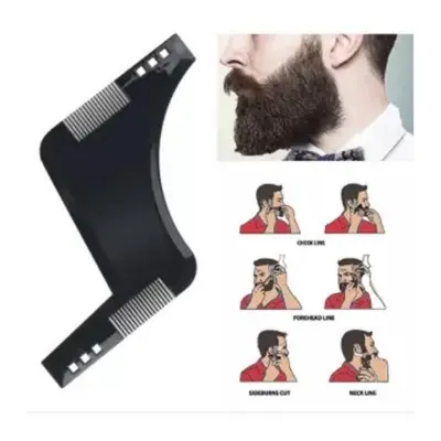 Picture of Beard Styling Shaping Template Comb Barber Tool Symmetry Trimming Shaper Stencil Beard Hair Brush Stencil Salon Styling Tools
