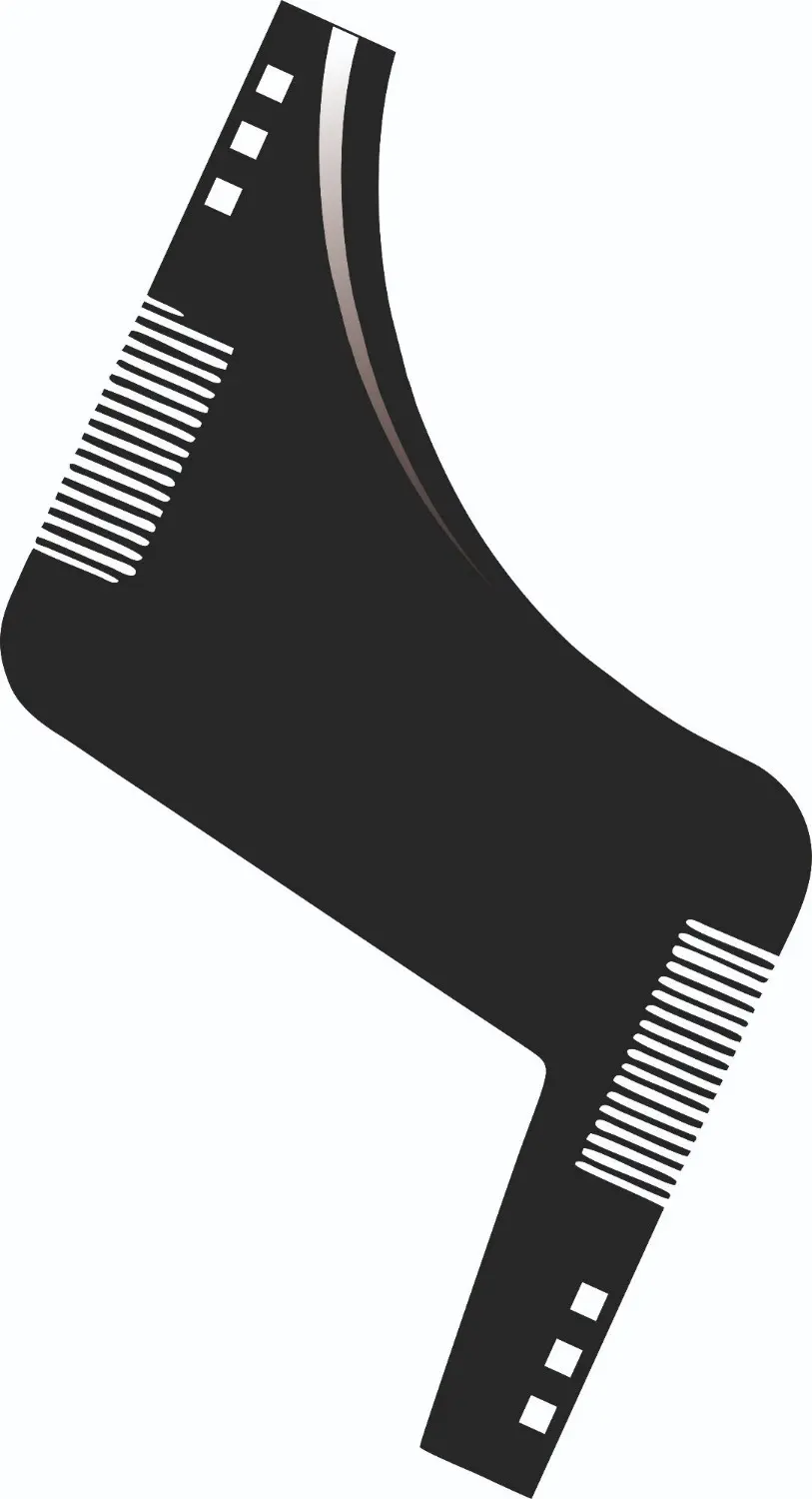 Picture of Beard Styling Shaping Template Comb Barber Tool Symmetry Trimming Shaper Stencil Beard Hair Brush Stencil Salon Styling Tools
