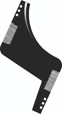 Picture of Beard Styling Shaping Template Comb Barber Tool Symmetry Trimming Shaper Stencil Beard Hair Brush Stencil Salon Styling Tools