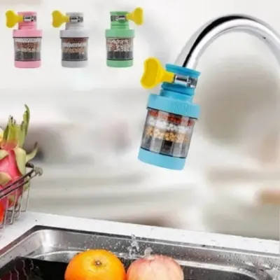 Picture of Water Faucet Filter Household Kitchen Home Faucet Mini Tap Water Clean Purifier Filter Filtration Cartridge Carbon Filter