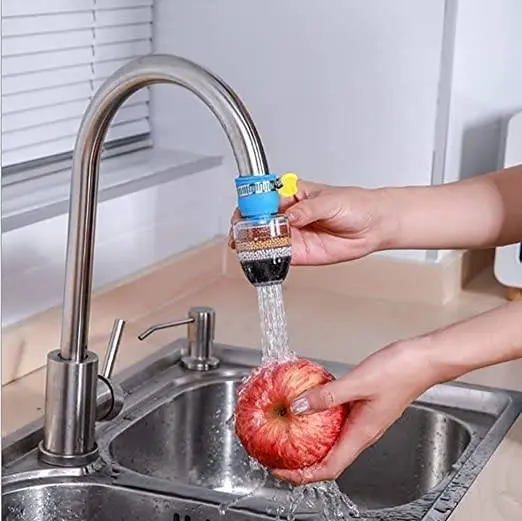 Picture of Water Faucet Filter Household Kitchen Home Faucet Mini Tap Water Clean Purifier Filter Filtration Cartridge Carbon Filter