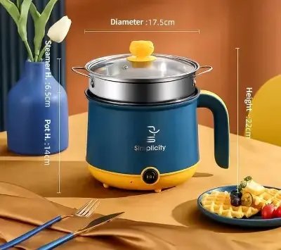 Picture of Rice Cooker Multicooker Portable Electric Multicooker Cooking Pot With Steamer and Multipurpose
