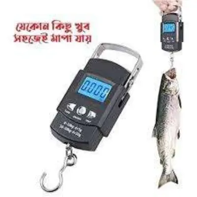 Picture of Digital Hanging Weight Scale Weiheng Electronic Portable LCD Scale with Double Precision Hook for Luggage and Travel 50kg