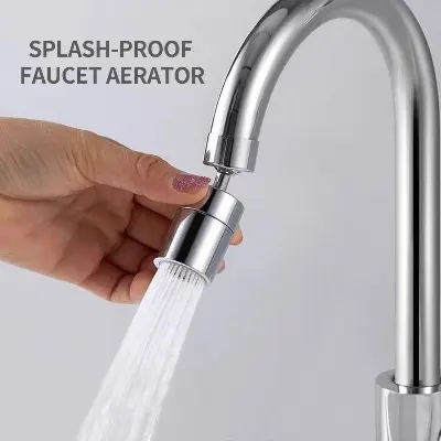 Picture of Adjustable 360 degree Rotary Splashback Tap Nozzle Bubbler Kitchen Sink Faucet Aerator