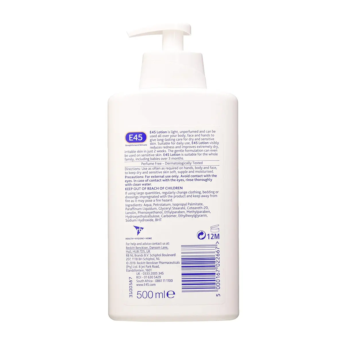 Picture of E45 DERMATOLOGICAL MOISTURISING LOTION 500ML