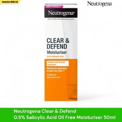 Picture of Neutrogena Clear & Defend 0.5% Salicylic Acid Oil Free Moisturiser, 50ml