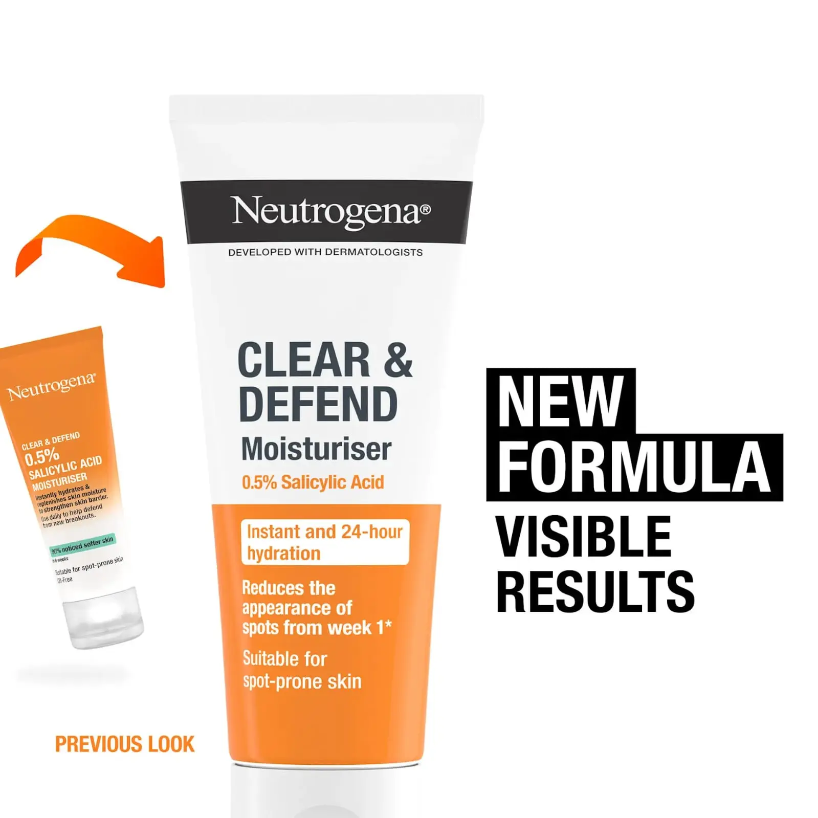 Picture of Neutrogena Clear & Defend 0.5% Salicylic Acid Oil Free Moisturiser, 50ml