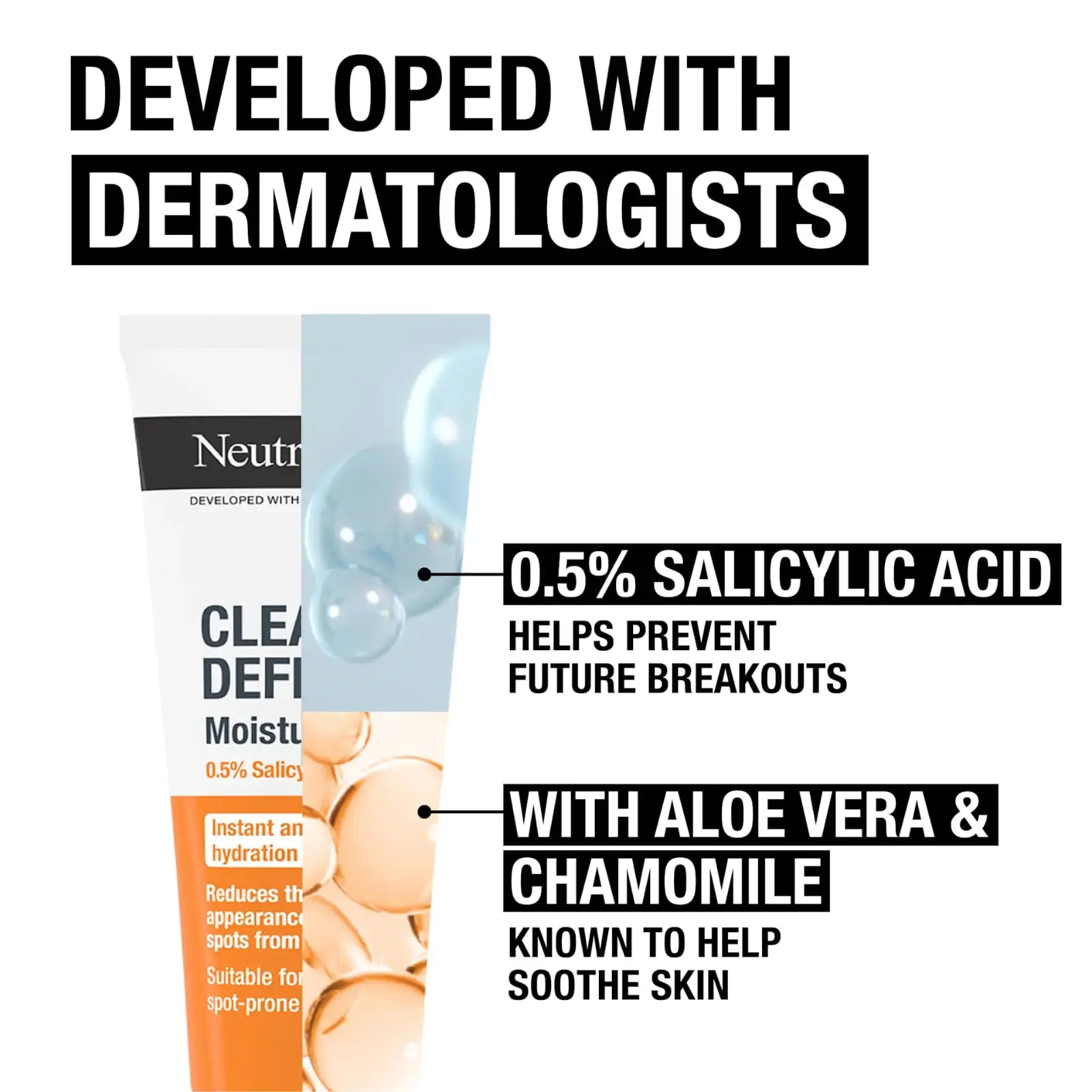 Picture of Neutrogena Clear & Defend 0.5% Salicylic Acid Oil Free Moisturiser, 50ml