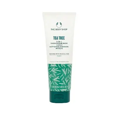 Picture of The Body Shop Tea Tree 3 in 1 Wash Scrub Mask 125ml - Face Mask
