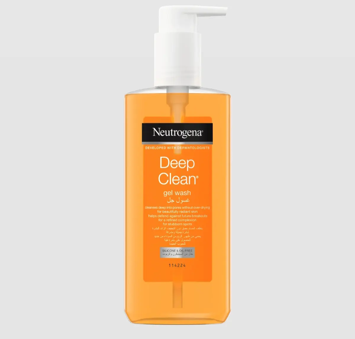 Picture of Neutrogena Deep Clean Facial Cleanser 200 Ml Oil Absorbing for Oily And Acne Prone Skin Daily Face Wash