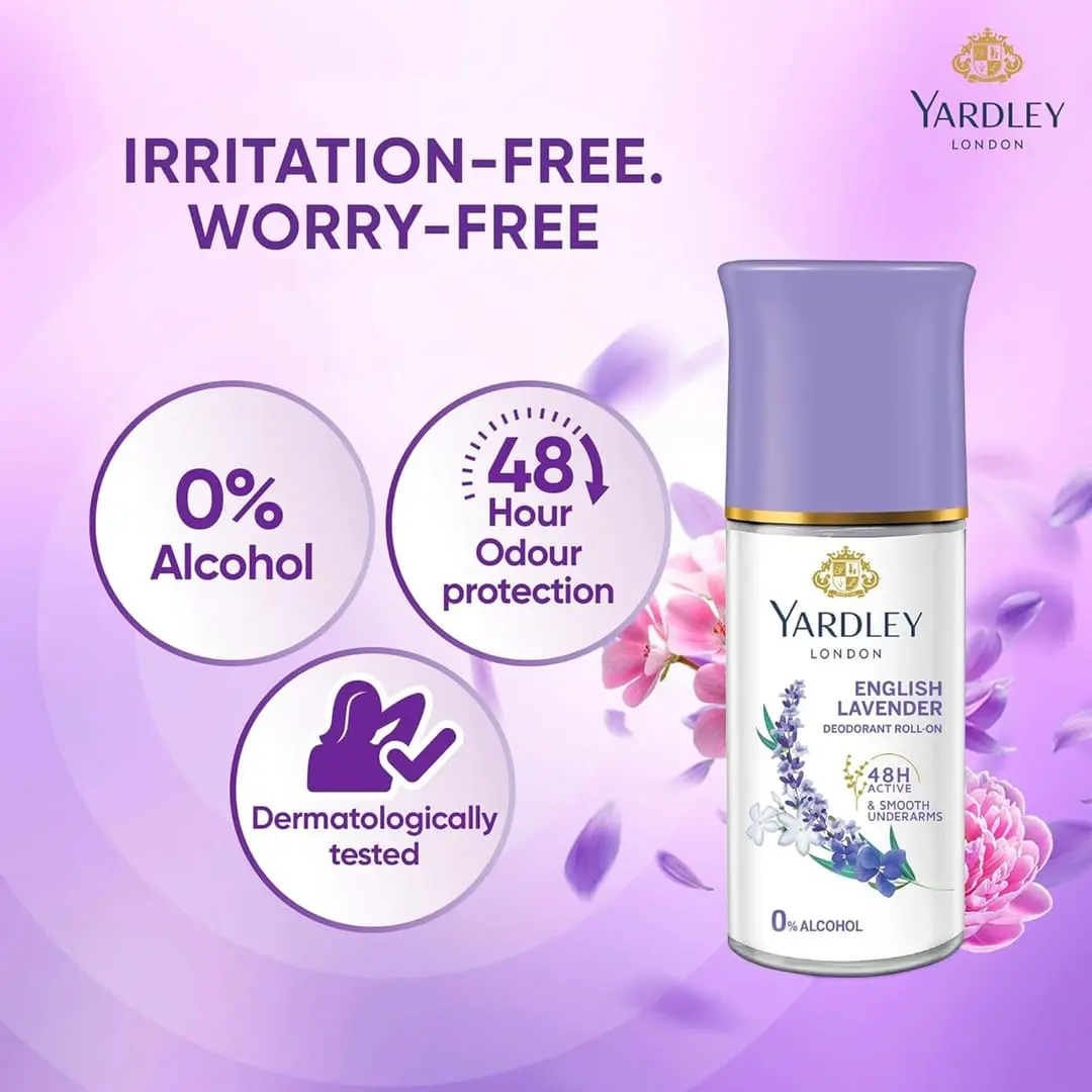 Picture of Yardley London English Lavender Deodorant Roll On, 50 ml