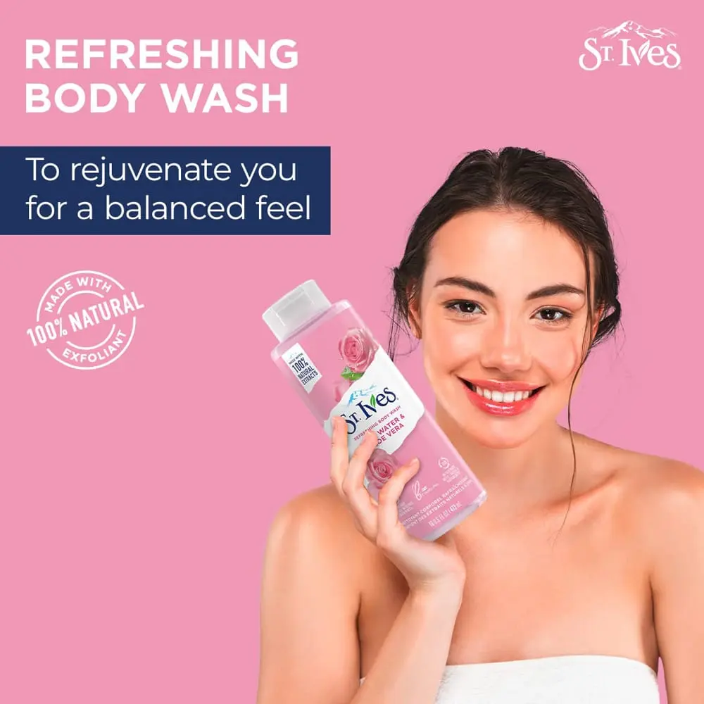 Picture of St. Ives Refreshing Body Wash Rose Water and Aloe Vera 450ml - Body Wash