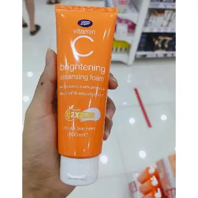 Picture of Boots Vitamin C Brightening Cleansing Foam 100ml - Face Wash