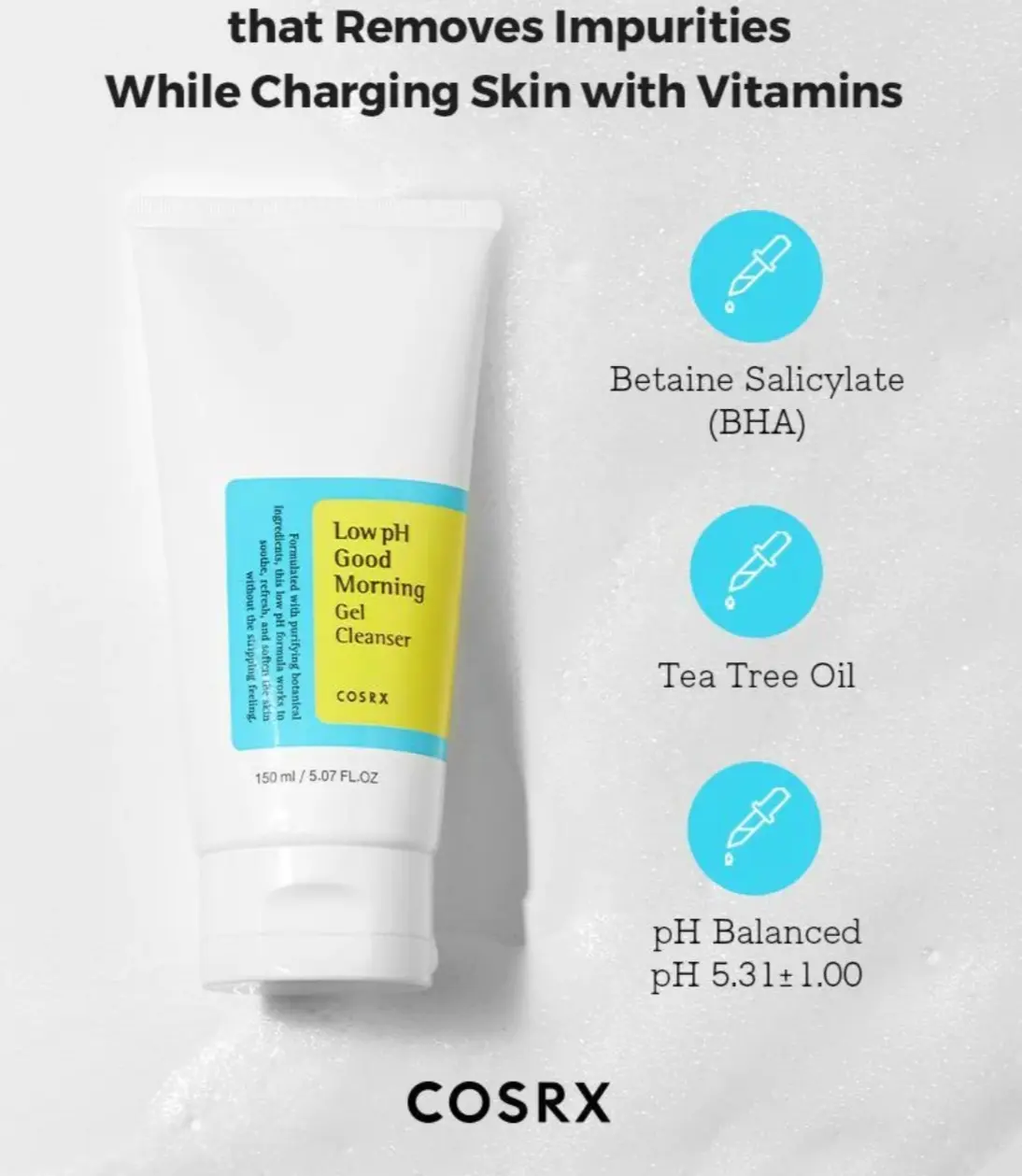 Picture of COSRX Low pH Good Morning Gel Cleanser 150ml - Face Wash