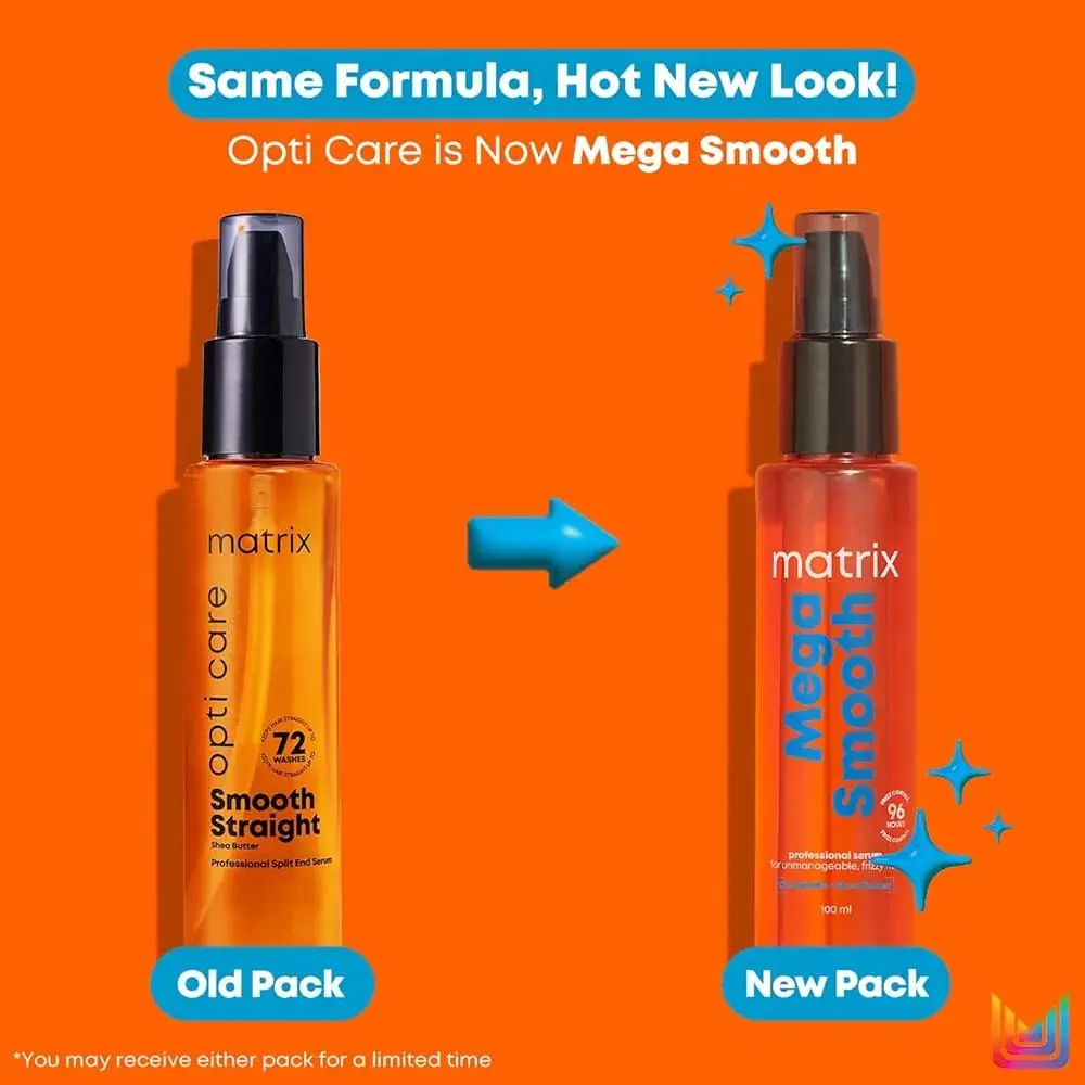 Picture of Matrix Mega Smooth Anti-Frizz Hair Serum with Shea Butter and Ceramides 100ml - hair serum