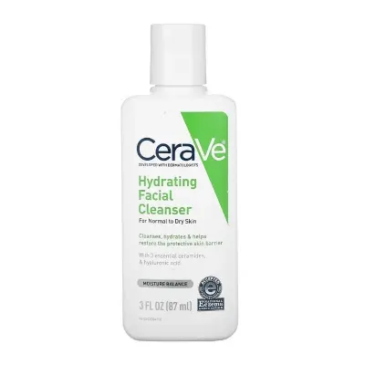 Picture of Cerave Hydrating Facial Cleanser Face Wash For Normal To Dry Skin 87ml