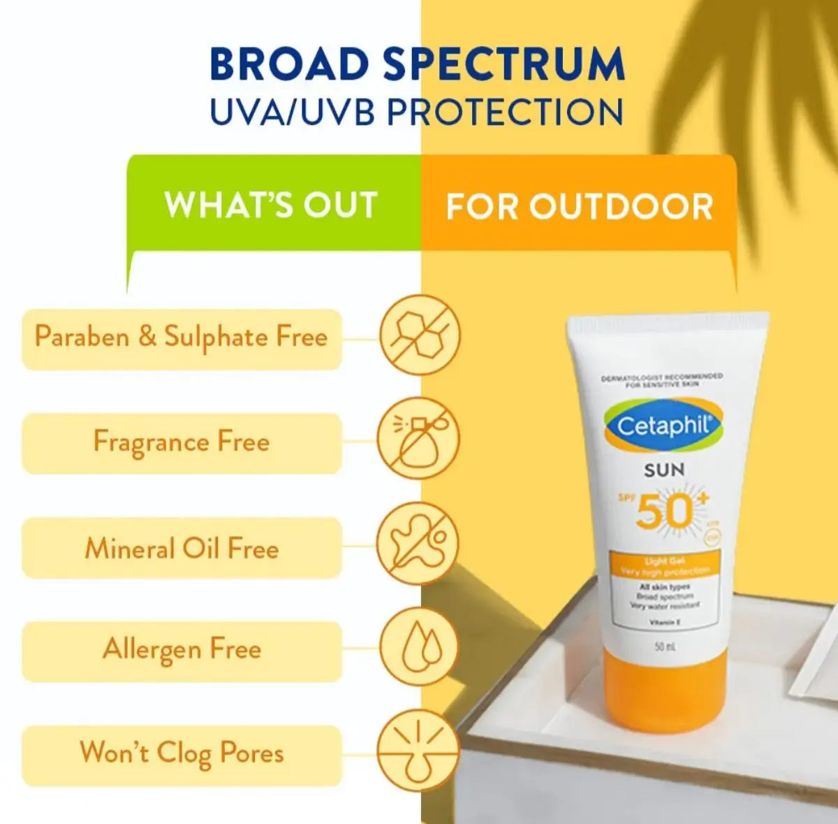 Picture of Cetaphil Sun SPF 50+ Light Gel Very high protection 50ml - Sunscreen