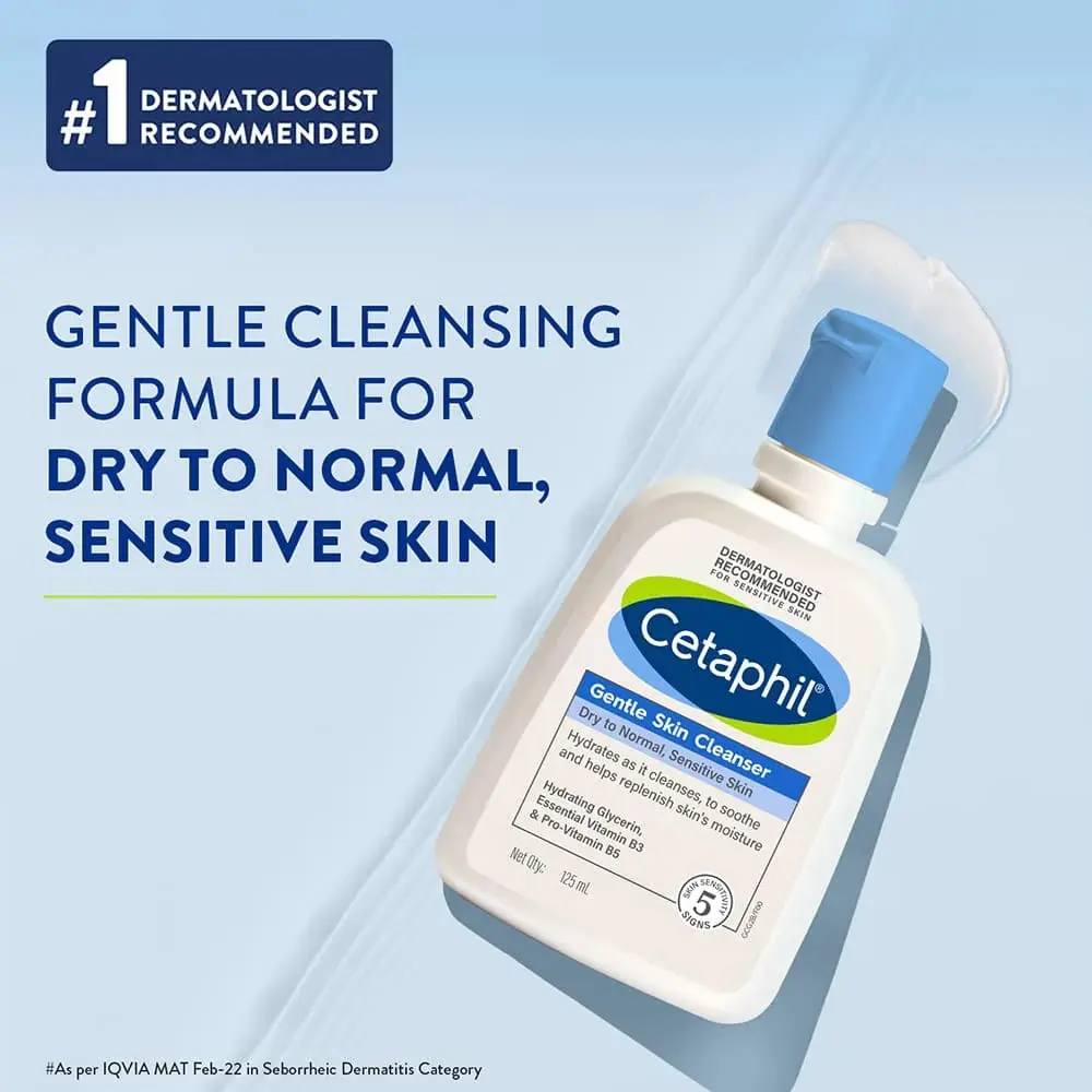 Picture of Cetaphil Gentle Skin Cleanser for Dry to Normal and Sensitive Skin 125 ml - Face Wash
