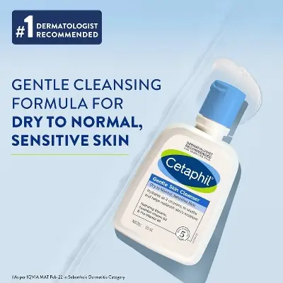 Picture of Cetaphil Gentle Skin Cleanser for Dry to Normal and Sensitive Skin 125 ml - Face Wash