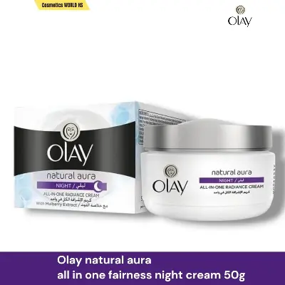 Picture of Olay Natural Aura All in One Radiance Night Cream with Mulberry Extract 50g - fairness cream